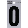 #0 Black/Silver Reflective Vinyl Sticker 2"