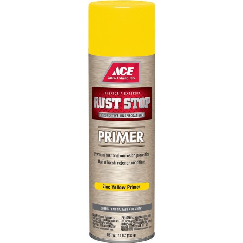 Ace Rust Stop Zinc Yellow Primer Spray 15 oz