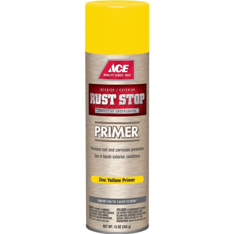 Ace Rust Stop Zinc Yellow Primer Spray 15 oz