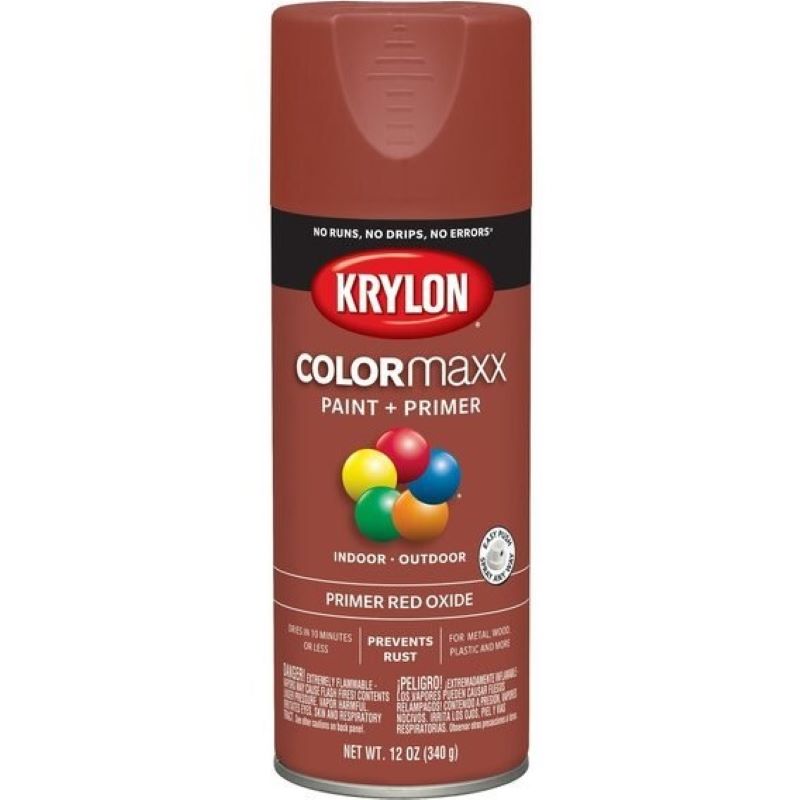 Krylon ColorMaxx Spray Primer Red Oxide 12 oz