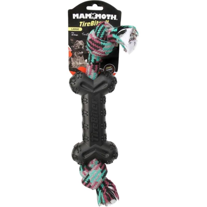 TireBiter II Bone with Extra Rope