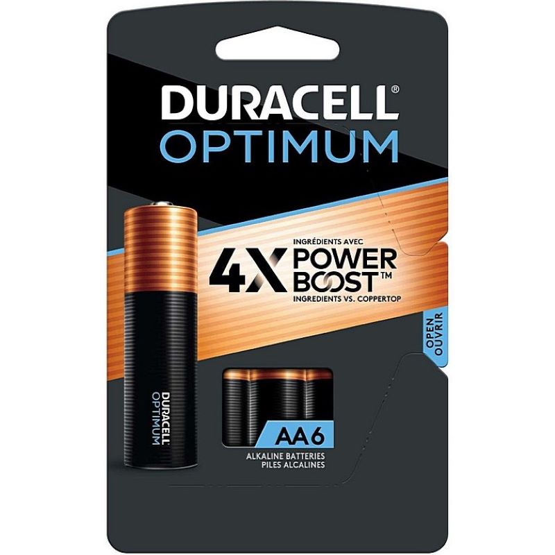 Duracell Optimum AA Alkaline Batteries 6 Ct