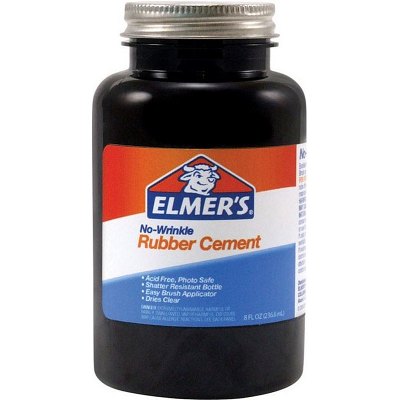Elmer's No-Wrinkle Rubber Cement 8 oz