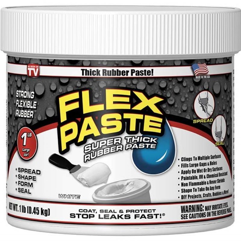 Flex Paste White Rubberized Adhesive 1 lb