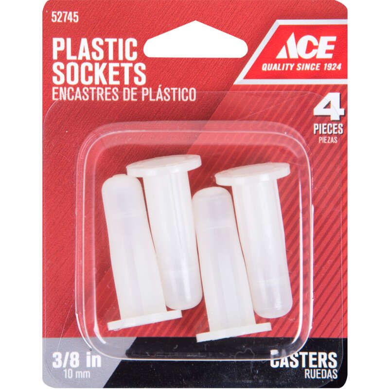 Plastic Socket Caster 7/8 in 4 Ct