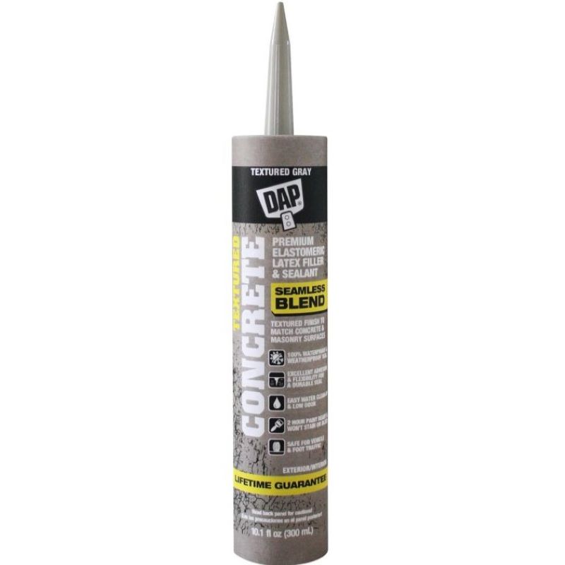 DAP Textured Gray Acrylic Latex Concrete and Mortar Waterproof Sealant 10.1 oz