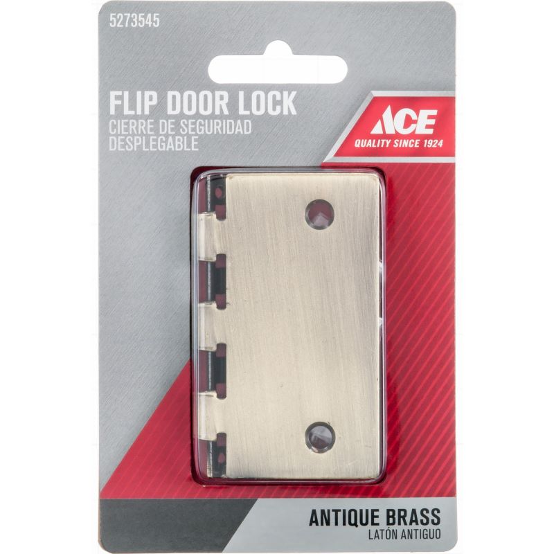Ace Antique Brass Door Flip Lock