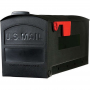 Plastic Post Mount Black Mailbox