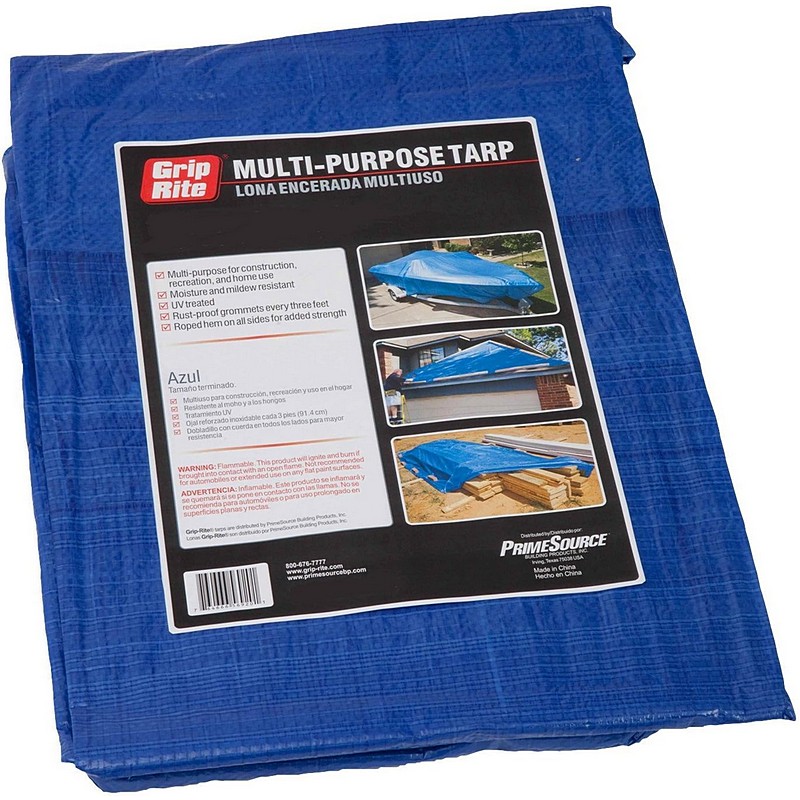 Grip Rite Blue Multi-Purpose Tarp 12 x 16'