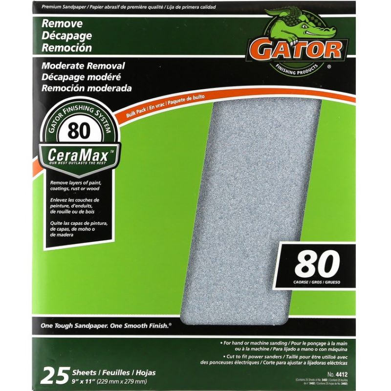 Gator Sandpaper 11 x 9 in 80 Grit