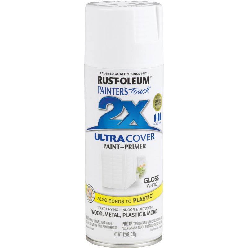 Rust-Oleum 2X Ultra Cover Spray Paint & Primer Gloss White 12 oz