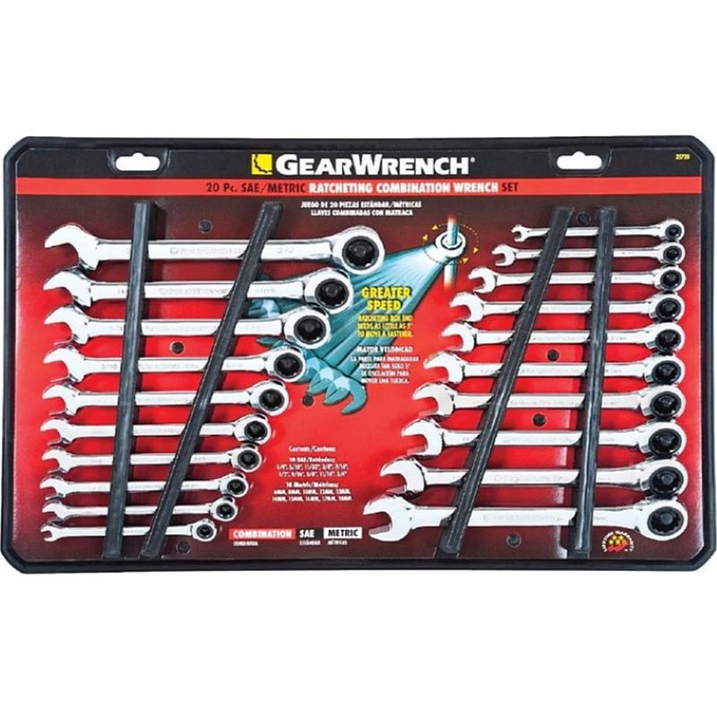 GearWrench Ratcheting Combination Wrench Set 20 Ct