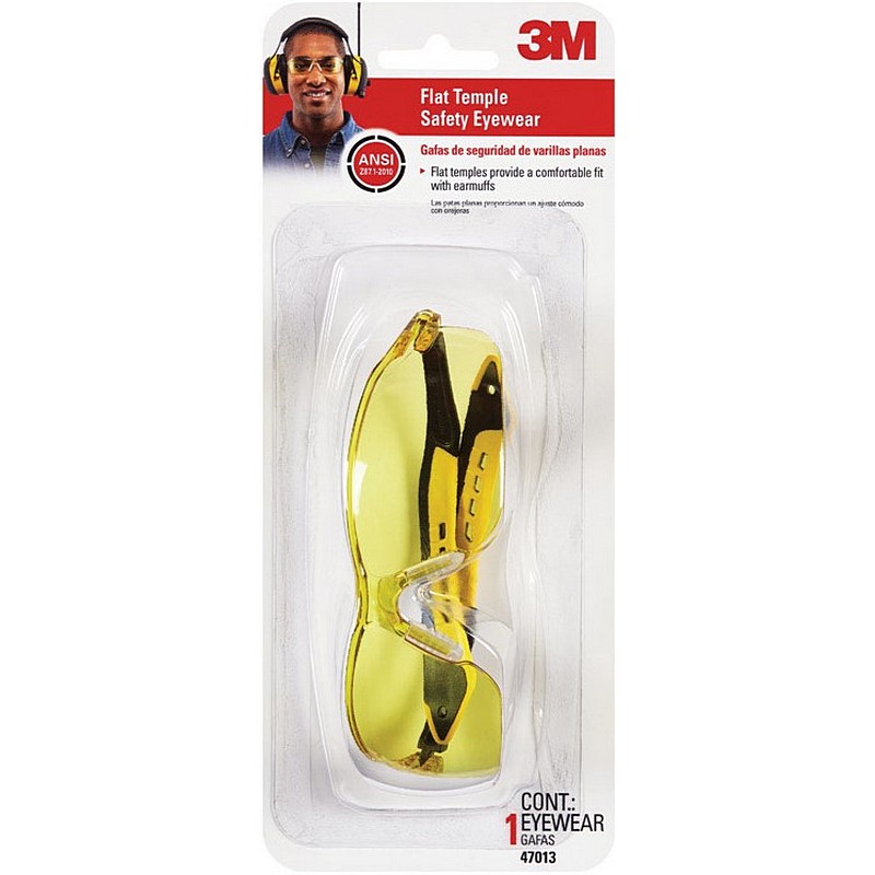 3M Flat Temple Safety Glasses