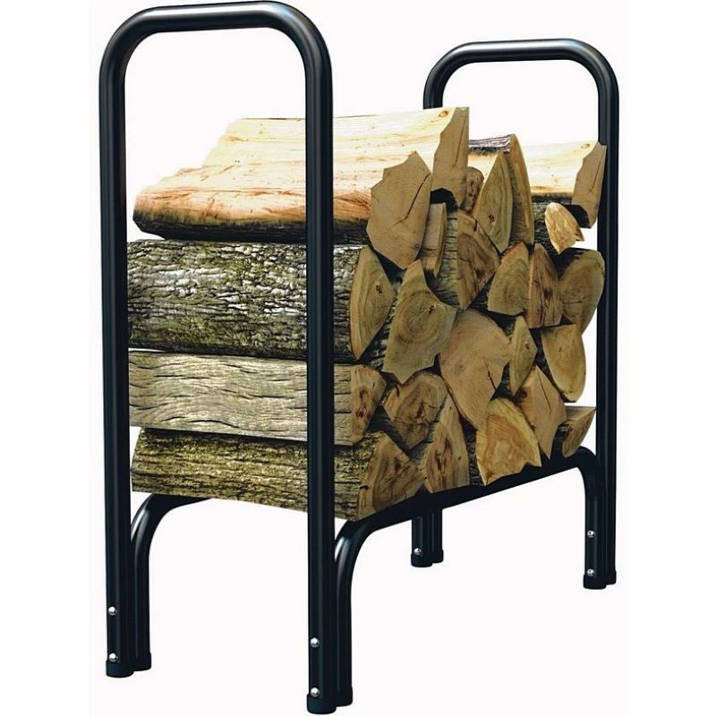 Steel Log Rack Black | Wood Fireplace