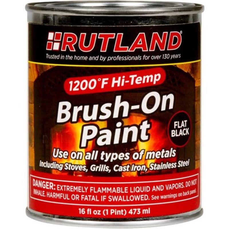 Rutland Stove Brush-On Paint Black 1 pt | Wood/Pellet Stove