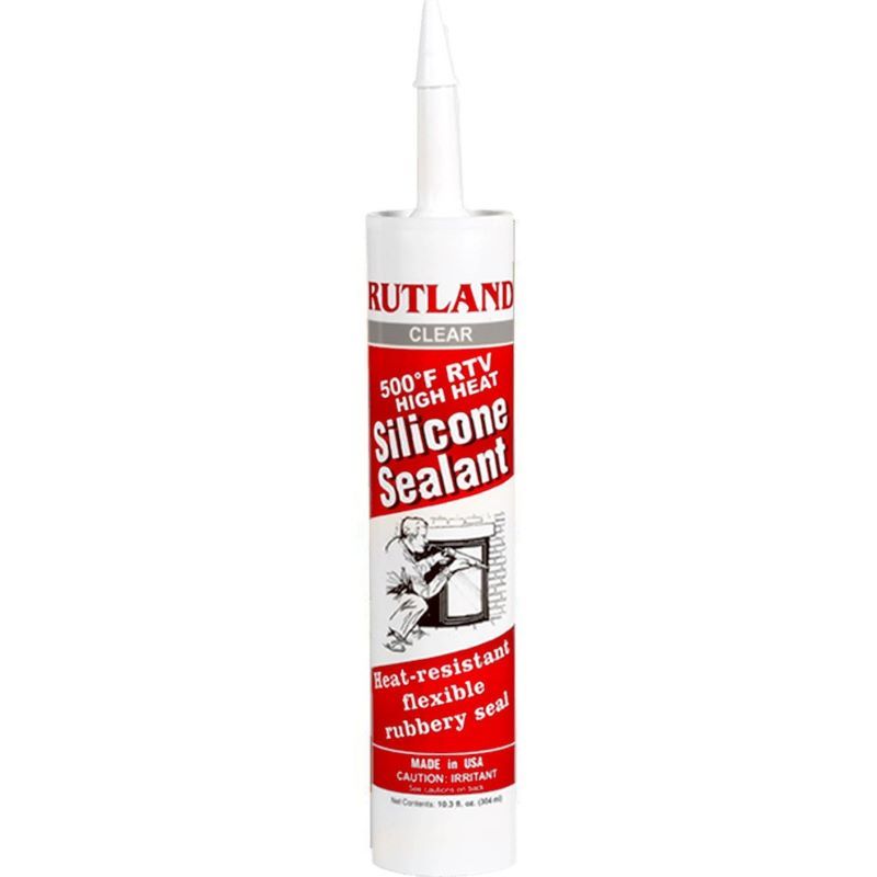 Rutland High Temp Silicone Sealant 10.3 oz Clear | Wood Stove