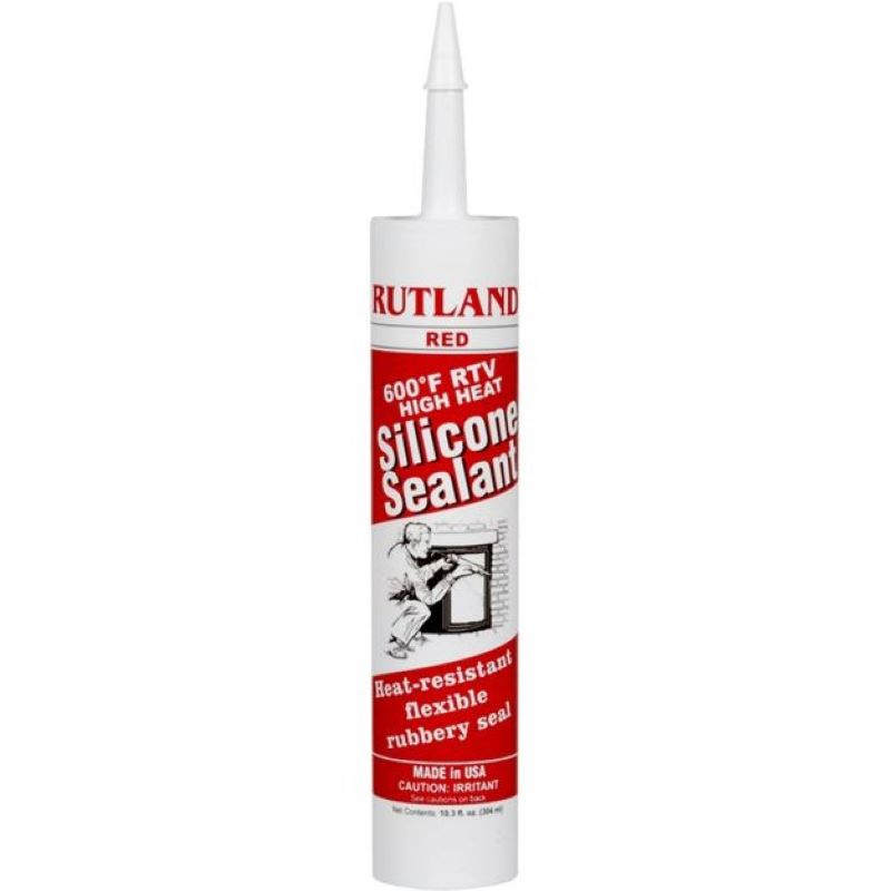 Rutland High Temp Silicone Sealant 10.3 oz Red | Wood Stove