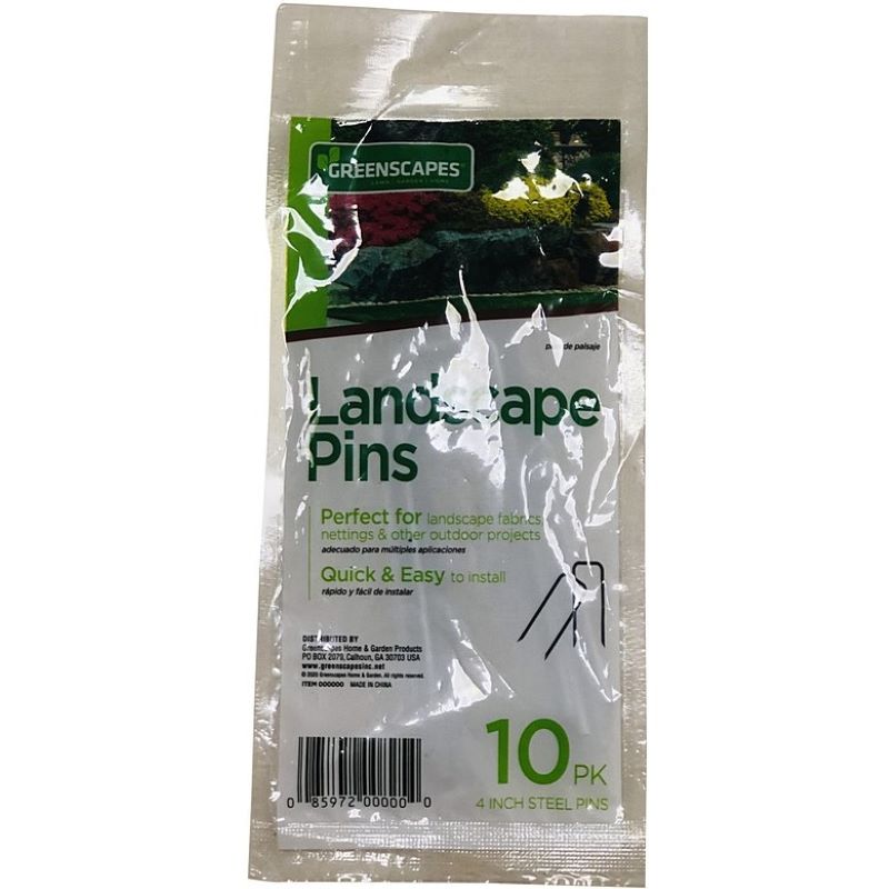 Greenscapes Landscape Fabric Pins 4" 10 Ct