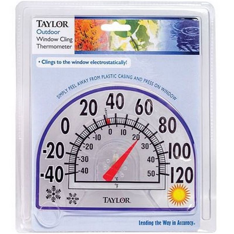 Window Cling Plastic Dial Thermometer 7"