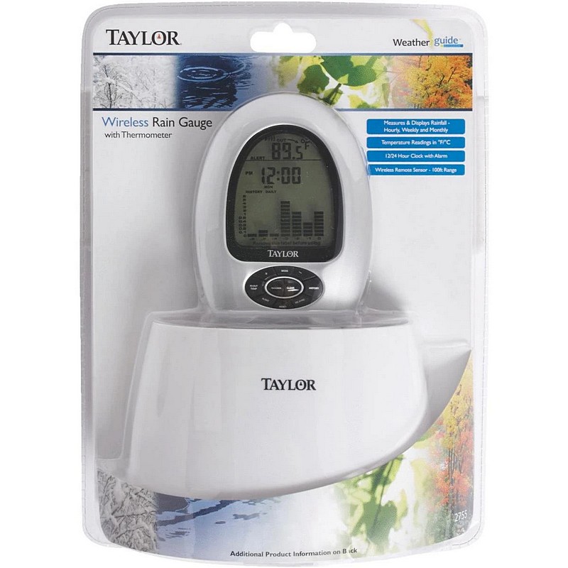 Taylor Wireless Rain Gauge with Thermometer