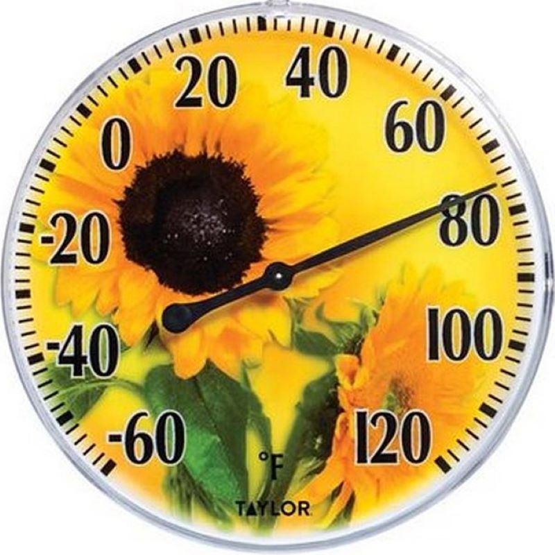 Taylor Plastic Sunflower Dial Thermometer 5-1/4"