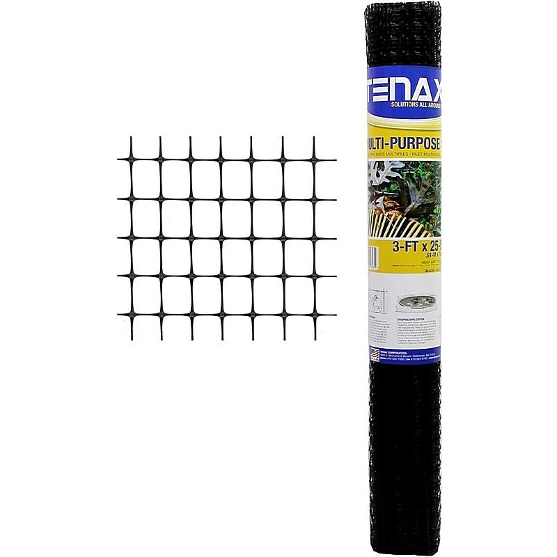 Tenax Multi-Purpose Black Netting 3'x25'