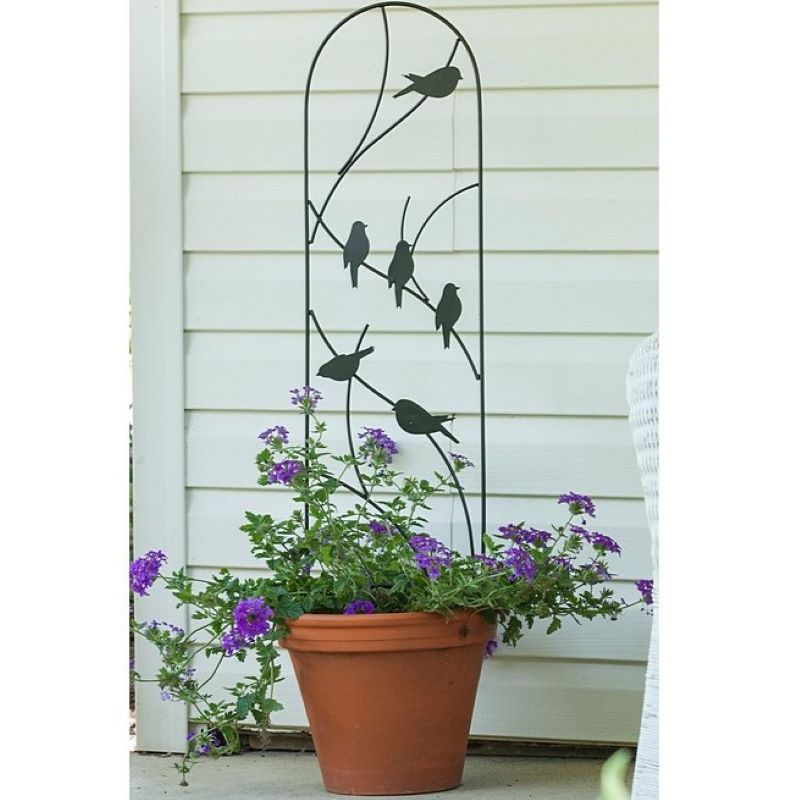 Panacea Perching Birds Pot Trellis 40"