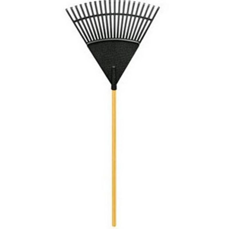 Wood Handle Poly Leaf Rake 22"