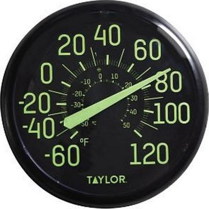 Taylor Glow-in-the-Dark Dial Thermometer 13-1/4"