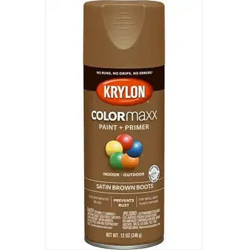 Krylon ColorMaxx Satin Brown Spray Paint 12 oz