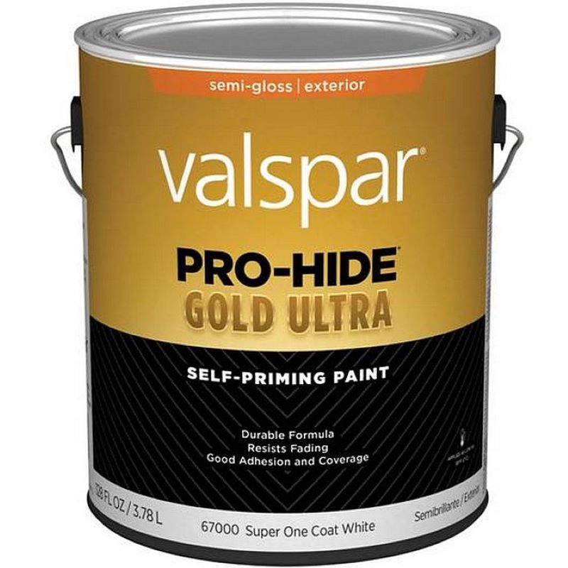 Valspar Pro-Hide Semi-Gloss White Exterior Paint 1 gal