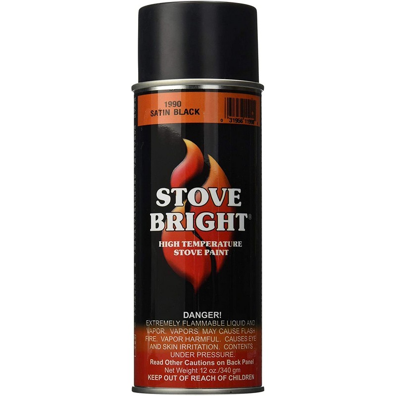 High Temp. Wood/Pellet Stove Paint Satin Black