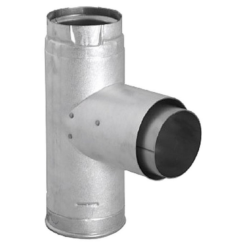 Pellet Stove 4 in Adapter Tee with Clean-Out