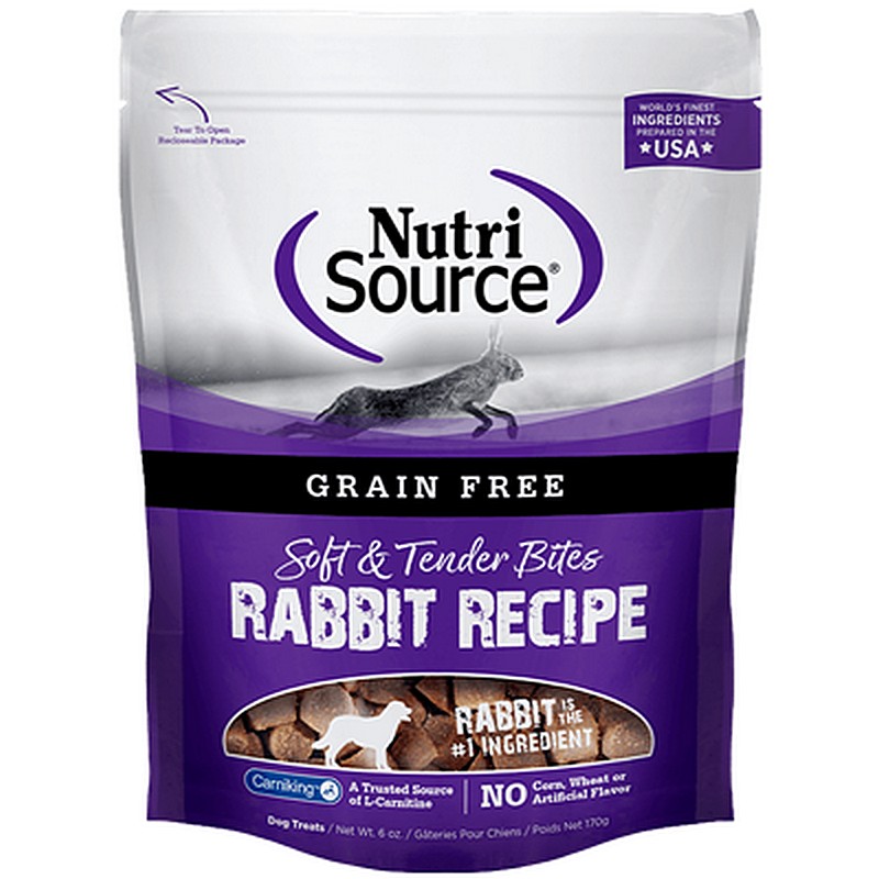 NutriSource Grain Free Rabbit Dog Treats 6 oz