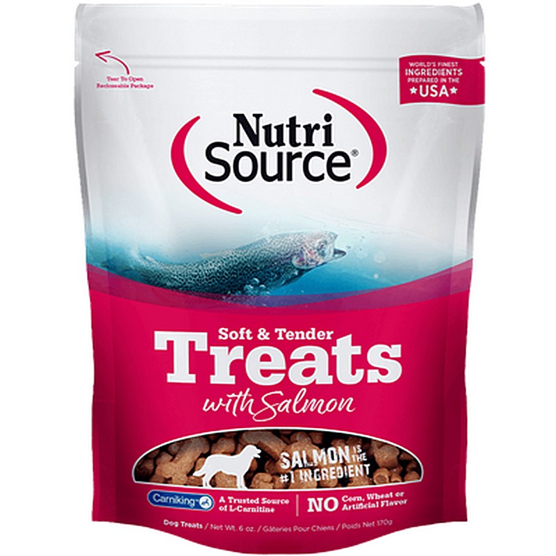 NutriSource Soft & Tender Salmon Dog Treats 6 oz