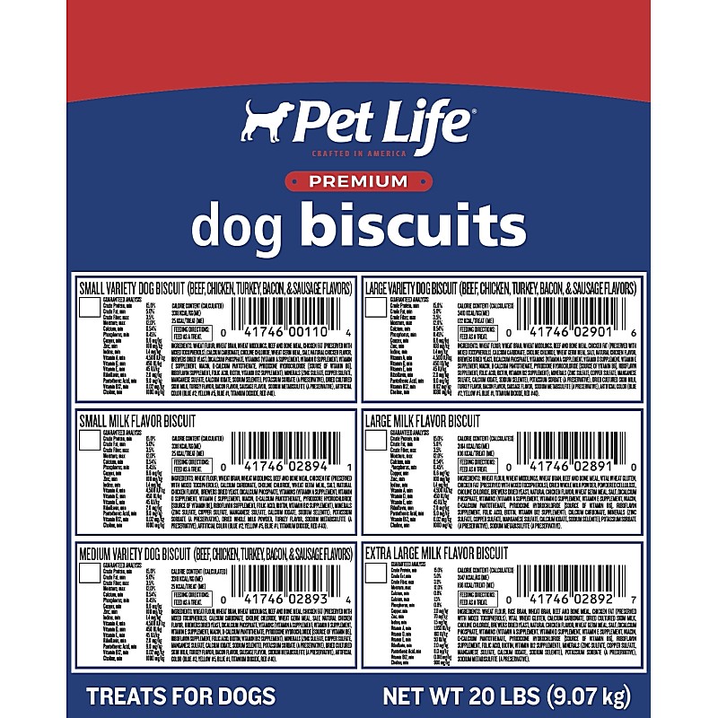 Pet Life Peanut Butter Dog Biscuits 20 lb