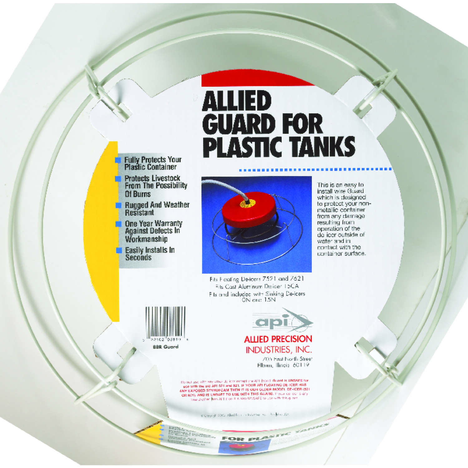 API De-Icer Guard for Plastic Tanks