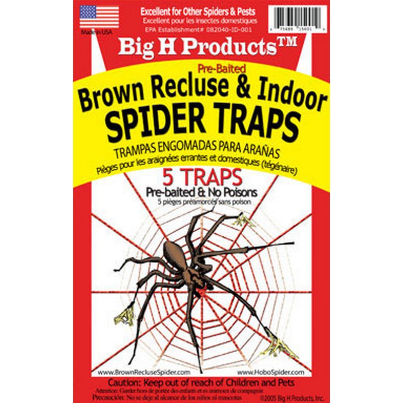 Big H Products Brown Recluse & Indoor Spider Traps 5 pk