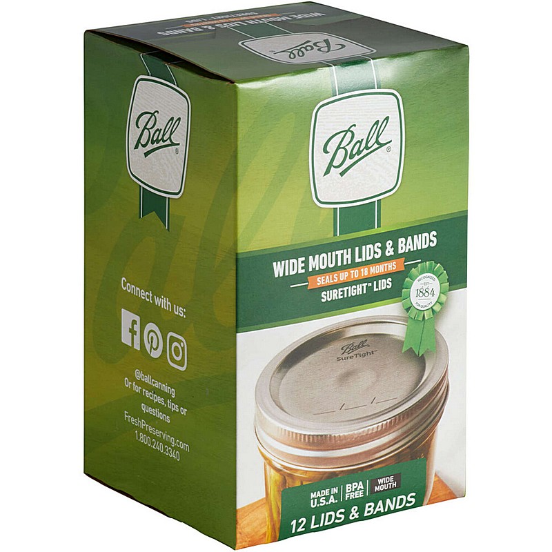 Ball Wide Mouth Canning Lids & Bands 12 Ct
