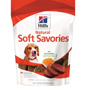 Hill's Natural Soft Savory Dog Treats Beef/Cheddar 8 oz