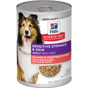 Hill's Science Diet Adult Sensitive Stomach/Skin Canned Dog Food Salmon/Vegetable 12.8 oz