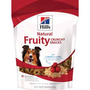 Hill's Natural Fruity Crunchy Dog Treats Cranberries/Oatmeal 8 oz