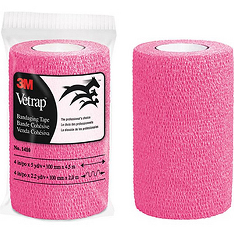 Vetrap Bandaging Tape Hot Pink 4 in x 5 yd