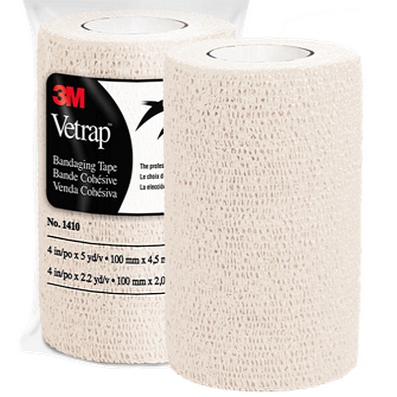 Vetrap Bandaging Tape White 4 in x 5 yd