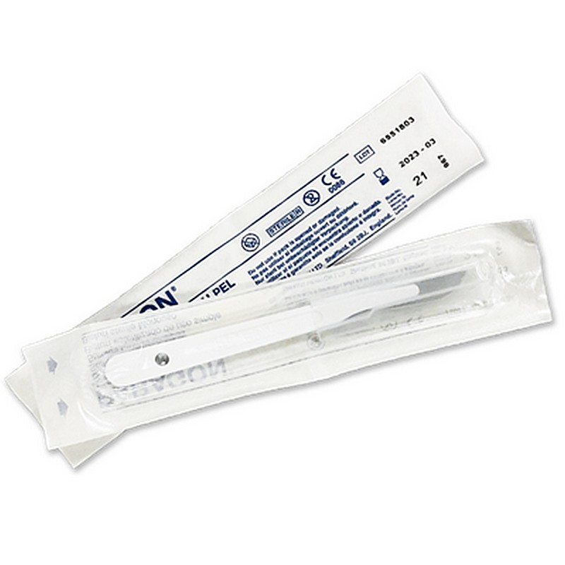 Paragon Disposable Stainless Steel Scalpel #21 10 Ct