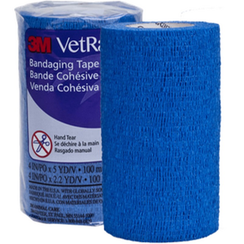 Vetrap Bandaging Tape Blue 4 in x 5 yd