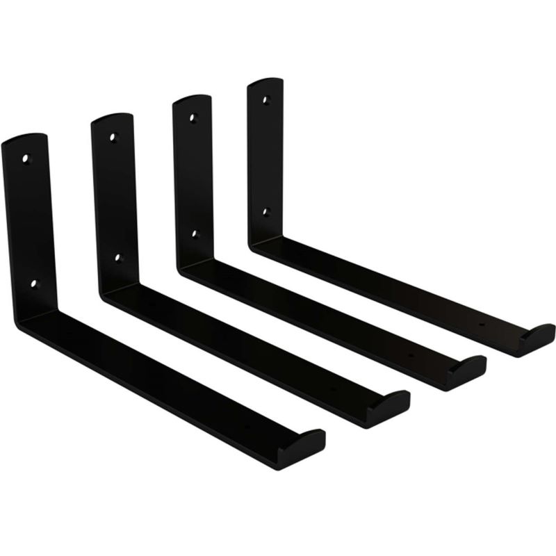 National Hardware Black Steel Floating Shelf 
