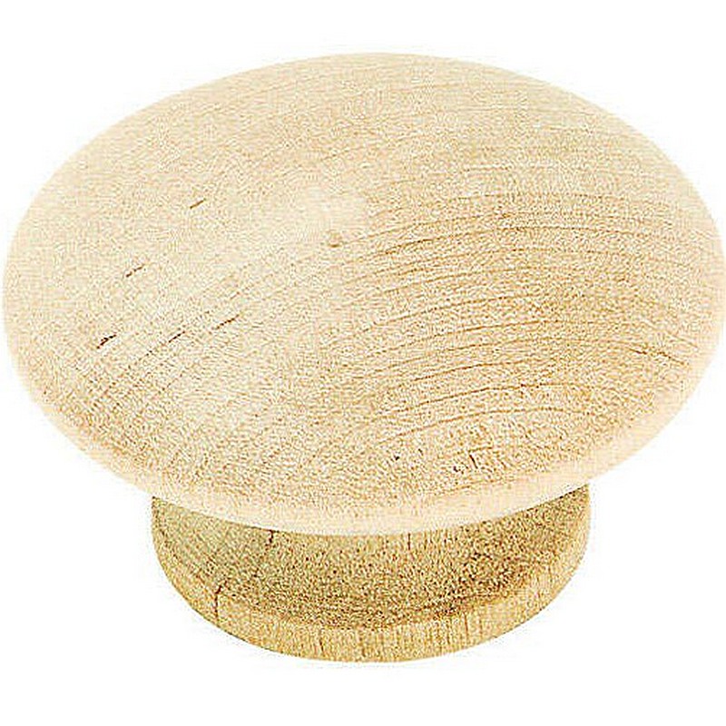 Round Unfinished Wood Cabinet Knob 2 ct