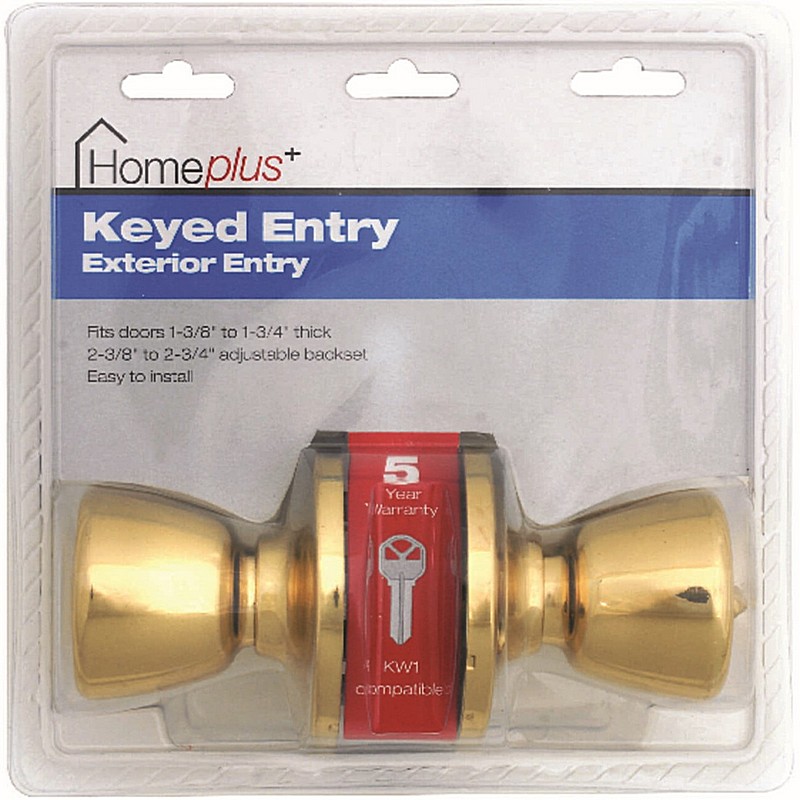 Home Plus Polished Brass Entry Lockset