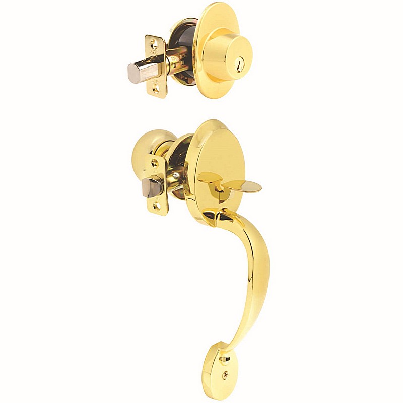 Ace Mayfair Polished Brass Entry Handleset